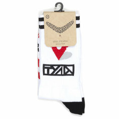 Носки BOOOMERANGS Носки спортивные с рисунками - Тульская геолокация, размер 40-45, красный, черный, белый