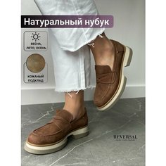 Лоферы Reversal, размер 39, зеленый, коричневый