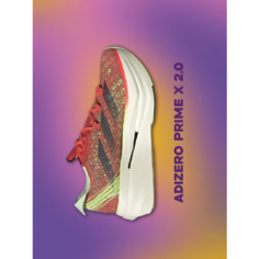 Кроссовки adidas Adizero Prime X 2.0 STRUNG, полнота F, размер 10,5 UK, красный
