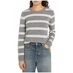 Джемпер TOMMY HILFIGER, размер S, , серый/белый