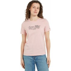 Футболка TOMMY HILFIGER, размер XS, светло-розовый