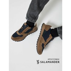 Кроссовки Salamander Осень-зима 2024, полнота 6, размер 44, синий/коричневый