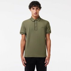 Поло LACOSTE, размер 52, зеленый