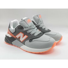 Кроссовки Кроссовки детские Ньюбеланс, размер 35, серый, оранжевый 999