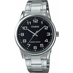 Наручные часы CASIO, черный, серебряный