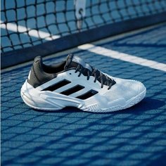 Кроссовки adidas Barricade 13, полнота F, размер 10 UK, белый/черный
