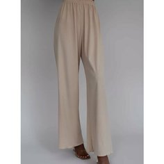 Брюки клеш , размер L/XL/XXL, бежевый, белый Byhere