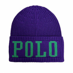 Шапка Polo Ralph Lauren для мальчиков, размер 4-7 ЛЕТ, фиолетовый
