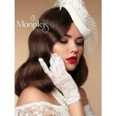 Перчатки MONPLEIS Свадебная коллекция для женщин, размер ONESIZE, белый