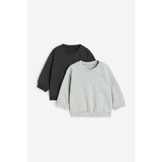 Толстовка H&M, размер 74, черно-серый