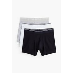 Трусы H&M, комплект из 3 шт., размер L, бело-серый