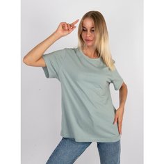 Футболка INTERQLO, размер 56, бирюзово-зеленый, бирюзово-зеленый