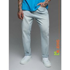 Джинсы трубы MkJeans Прямые, размер 34, светло-голубой
