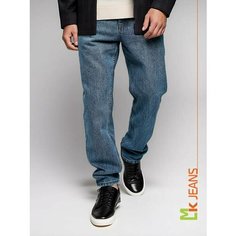 Джинсы трубы MkJeans Прямые, размер 33, cиний