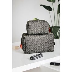 Комплект косметичек IsmatDecor, 14х16х27 см, 2 шт., , коричневый
