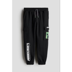Брюки спортивные H&M, размер 134, черный