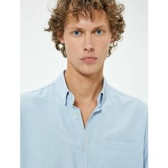 Рубашка KOTON, размер L, cиний