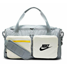 Сумка NIKE, фактура зернистая, серо-белый