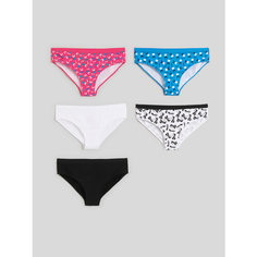 Трусы infinity lingerie, комплект из 5 шт., размер XXL, розовый/принт