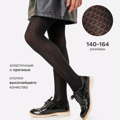 Колготки Happyfox Для девочек, размер 146-152, черный