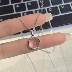 Колье, пластик, длина 40 см, розовый Diaz