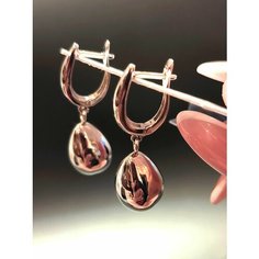 Серьги Marex, размер 20 мм, серебристый меланж