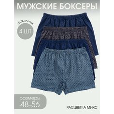 Трусы TexVille, размер 52, синий, черный, мультиколор, серый, голубой