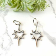 Серьги-трансформеры Starfallshop, славянский оберег, размер 53 мм, серебристый