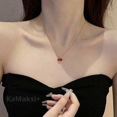 Колье, красный Нет бренда
