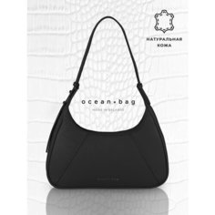 Сумка багет Ocean bag Lola, фактура зернистая, черный