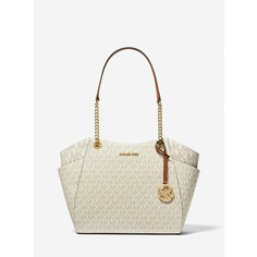 Сумка тоут MICHAEL KORS, фактура гладкая, ванильный