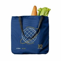 Сумка тоут Orbitkey Сумка Orbitkey Foldable Tote Bag, фактура гладкая, синий