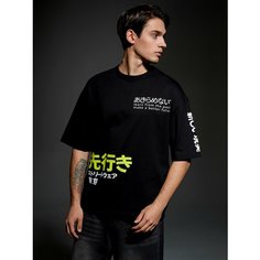 Футболка Crazy Getup оверсайз, размер 158, черный