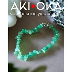 Браслет Aki-Oka, нефрит, зеленый