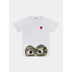 Футболка Comme des Garcons PLAY, размер XXL, white