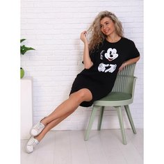 Туника НОВЫЙ ПРИКИД Большие размеры, размер 66-68, черный, Черный