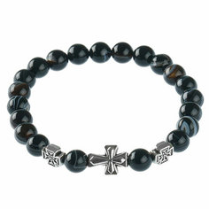 Браслет, Черный агат Агатоника