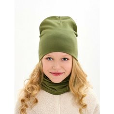 Шапка бини BROHATS для мальчиков, размер 52, хаки
