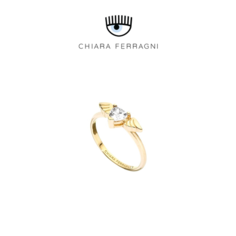 Кольцо CHIARA FERRAGNI, фианит, размер 17, белый/золотистый