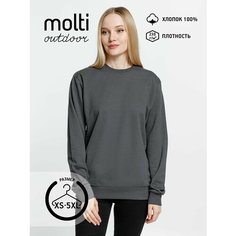 Свитшот molti, размер XS, , темно-серый, темно-серый