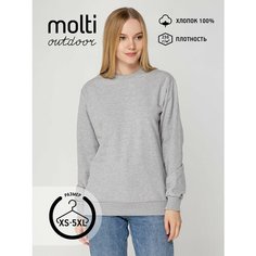 Свитшот molti, размер XS, , серый