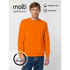 Свитшот molti, размер XXXL, , оранжевый