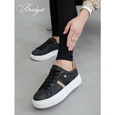 Кеды Bridget Осень-зима 2024, полнота 4 (RU)/ на узкую и среднюю стопу, размер 37, черный/бежевый