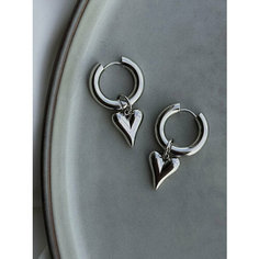 Серьги конго, серый Blue Jewelry