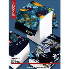 Трусы PossRis, размер 44-46, черный, синий