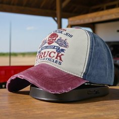 Бейсболка мужская TRUCK для мужчин и женщин, размер 55-61, синий/красный/белый Без бренда