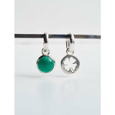 Серьги melograno., серебро, 925 проба, агат, , серебристый