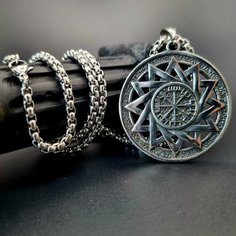 Славянский оберег, колье, длина 60 см, серебряный, черный, серый Reniva