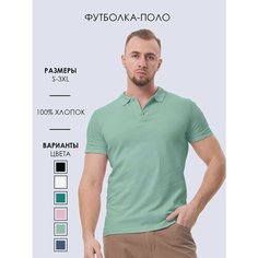 Поло Frutto Rosso для мужчин, размер M, пыльный зеленый