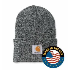 Шапка бини carhartt для мужчин и женщин, размер one size, black/white